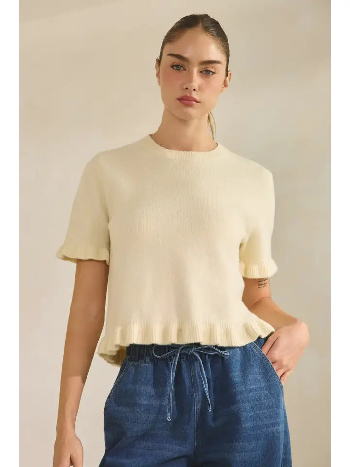 HANNA RUFFLE SWEATER